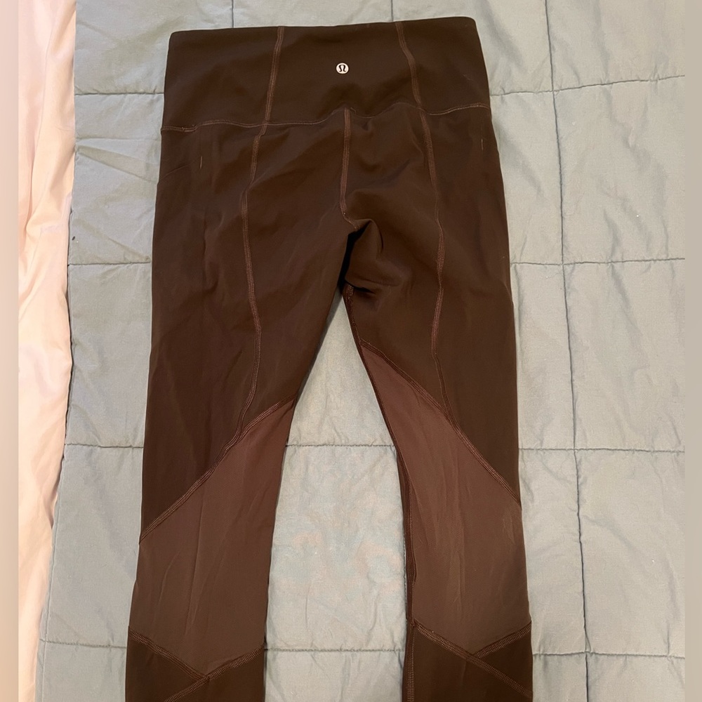 Forest green LuluLemon leggings - cropped